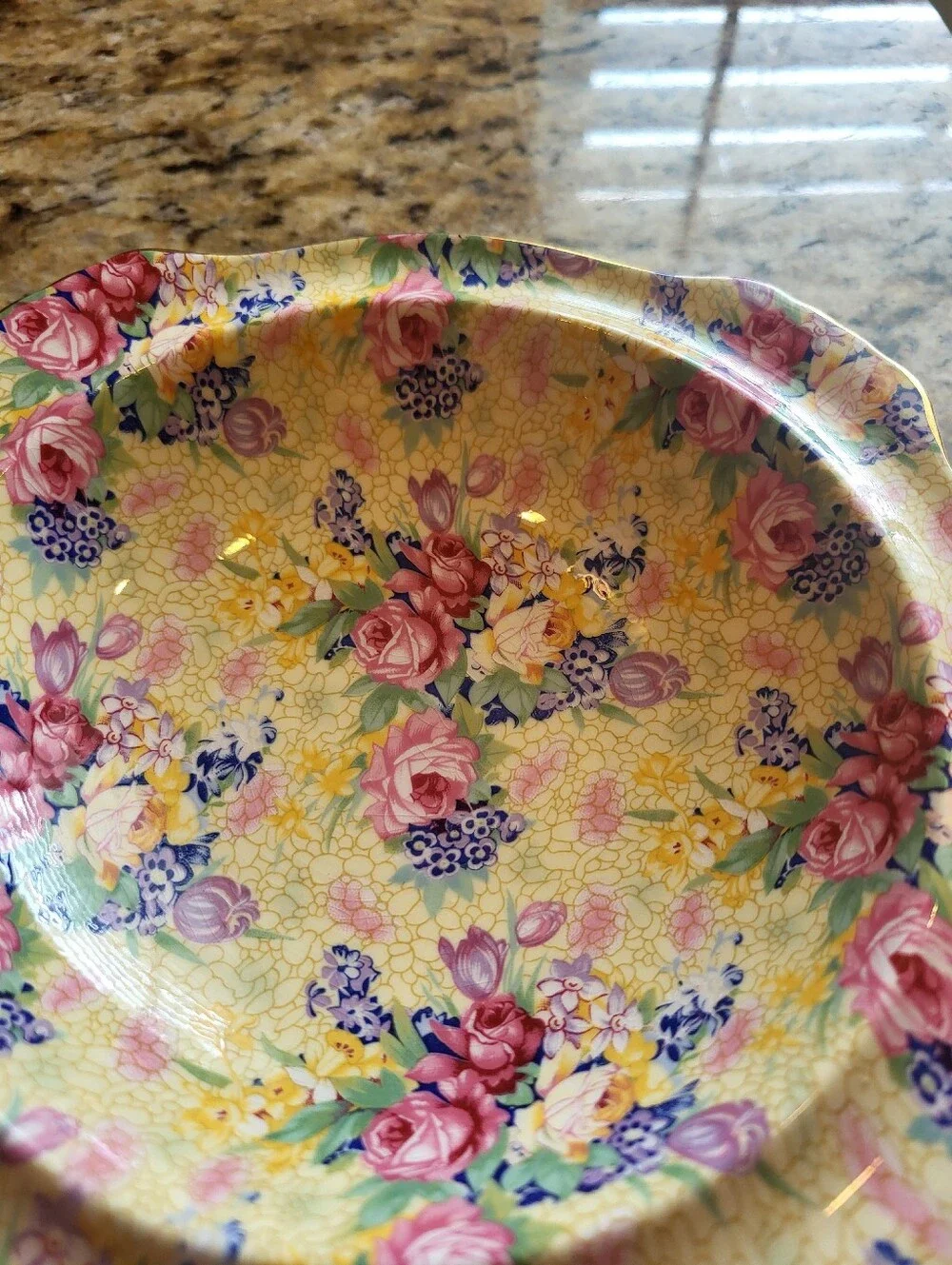 Royal Winton England 7 In .Floral Ceramic Serving Bowl
